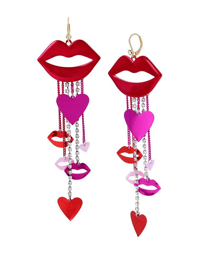 Betsey johnson lip earrings top
