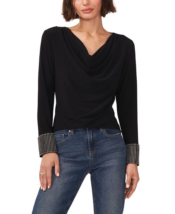 Vince Camuto Women's Long Sleeve Cowl Neck Top - Macy's