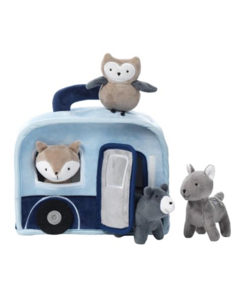Детские мягкие игрушки Lambs & Ivy Interactive Camper 9" Plush, 5-Piece Set, цвет: Синий