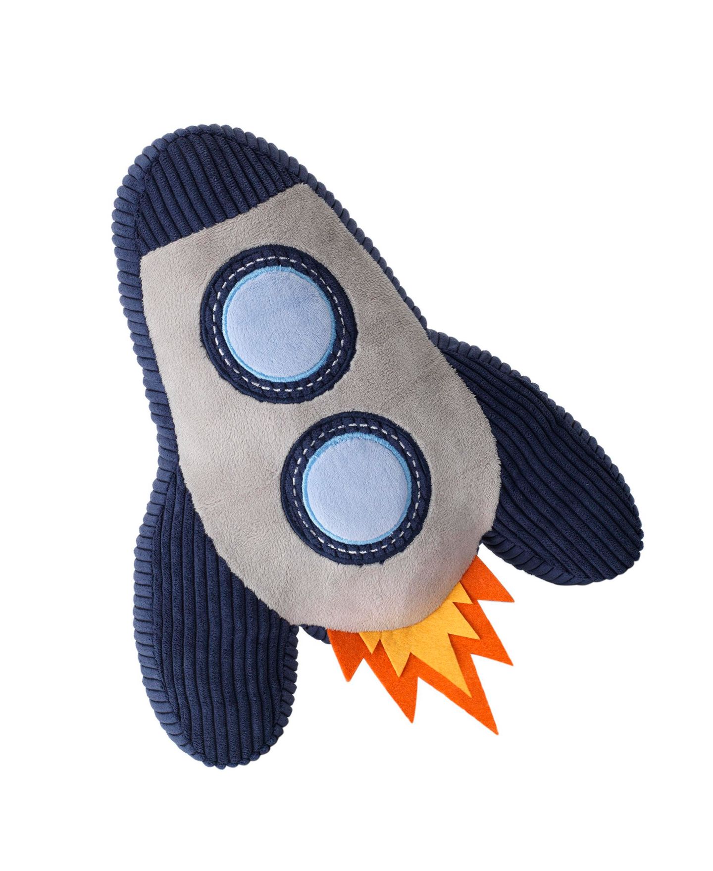 Детская мягкая игрушка Lambs & Ivy Rocket Ship 13" Ribbed Decorative Pillow Plush, 1-Piece, цвет: Синий — фото 2