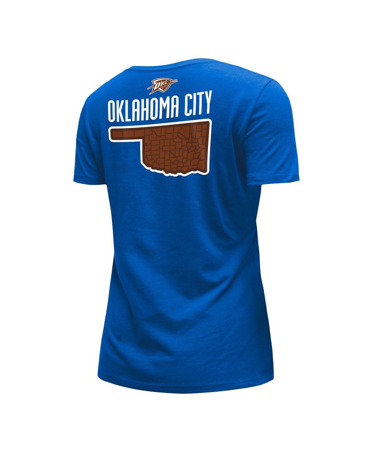 Women's New EraOklahoma City Thunder 2022/23 City Edition V-Neck T-shirt - Blue