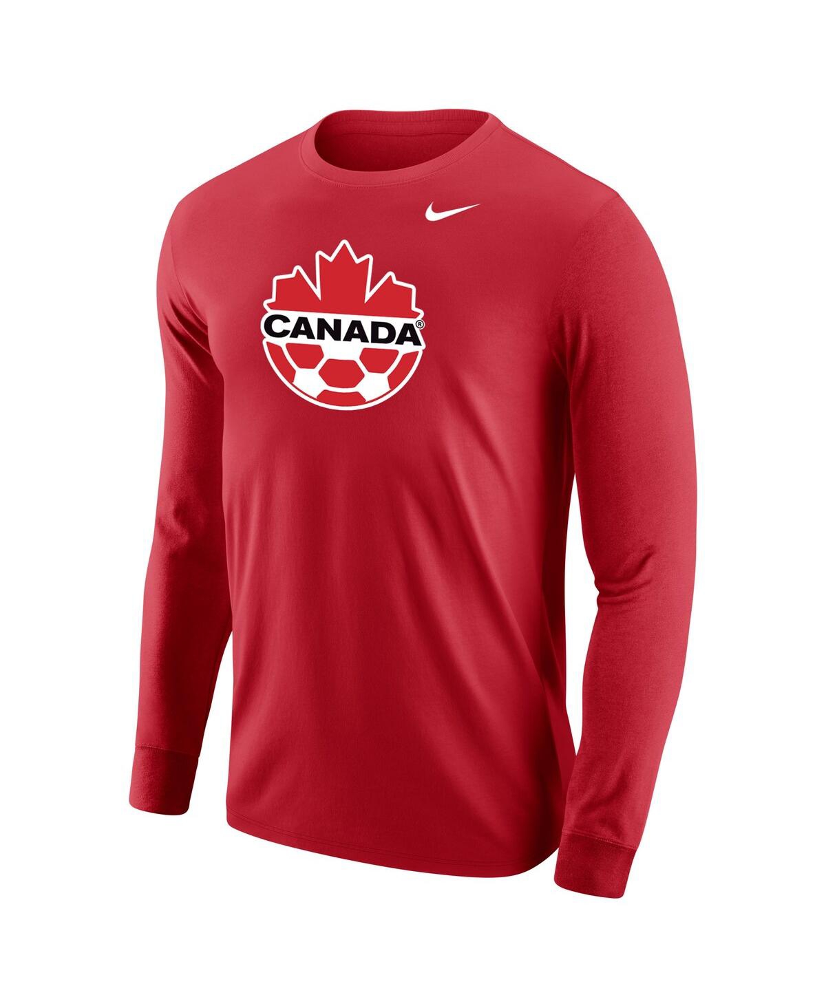 Men's NikeCanada Soccer Core Long Sleeve T-shirt - Red