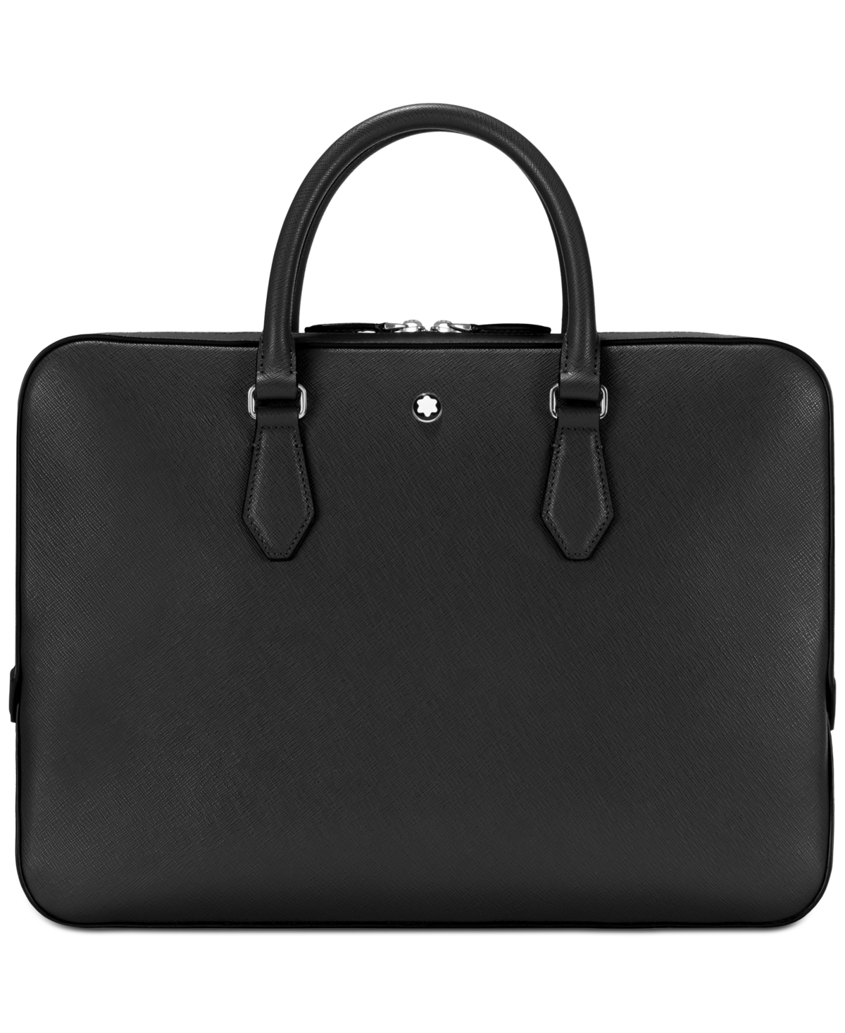 Shop Montblanc Sartorial Leather Briefcase Document Case In Black