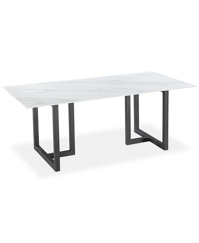 Furniture Emila 78" Rectangle Sintered Stone Dining Table, Created for