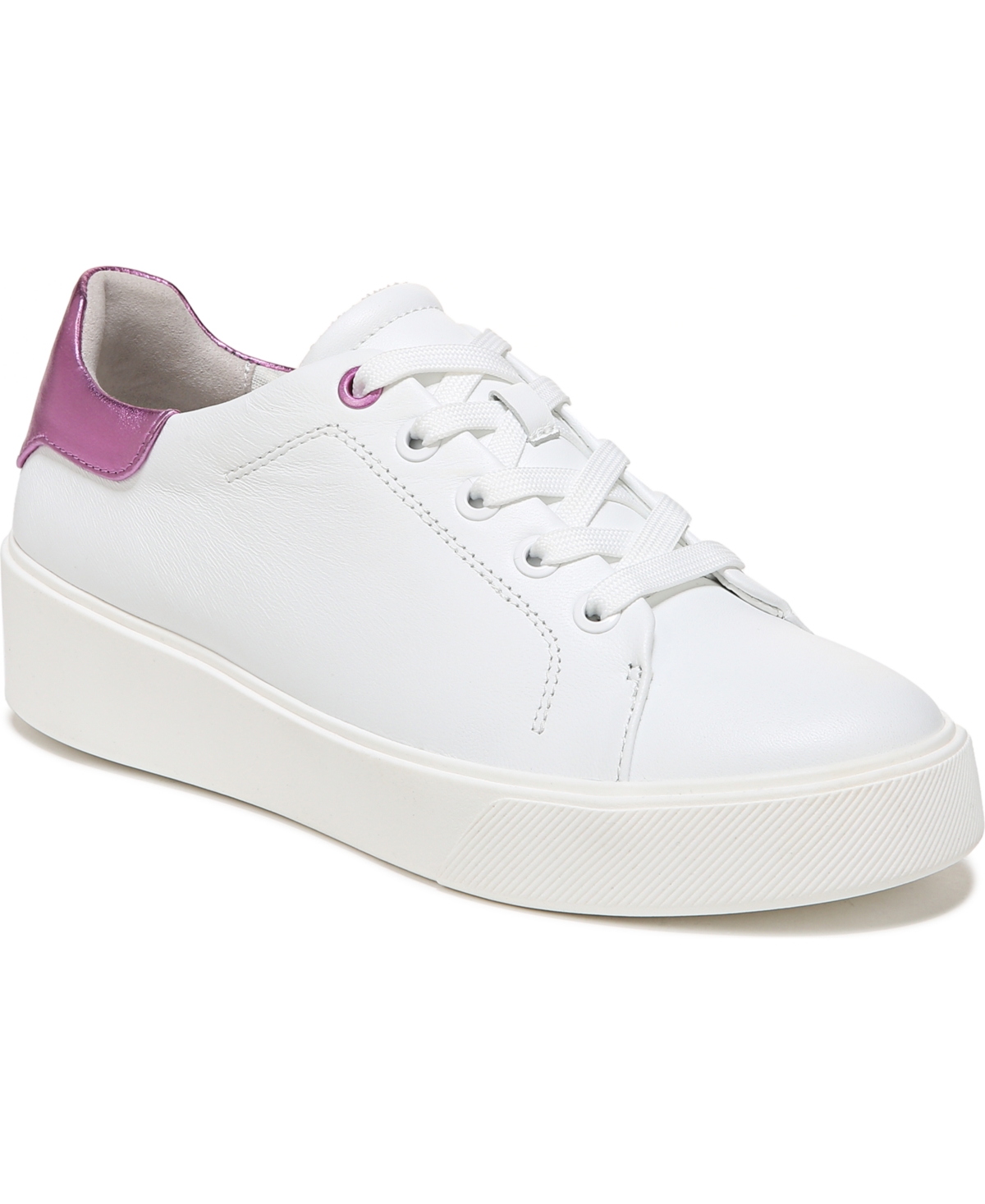 Naturalizer Morrison 2.0 Sneaker In White/wild Rose Pink Leather/faux Leathe