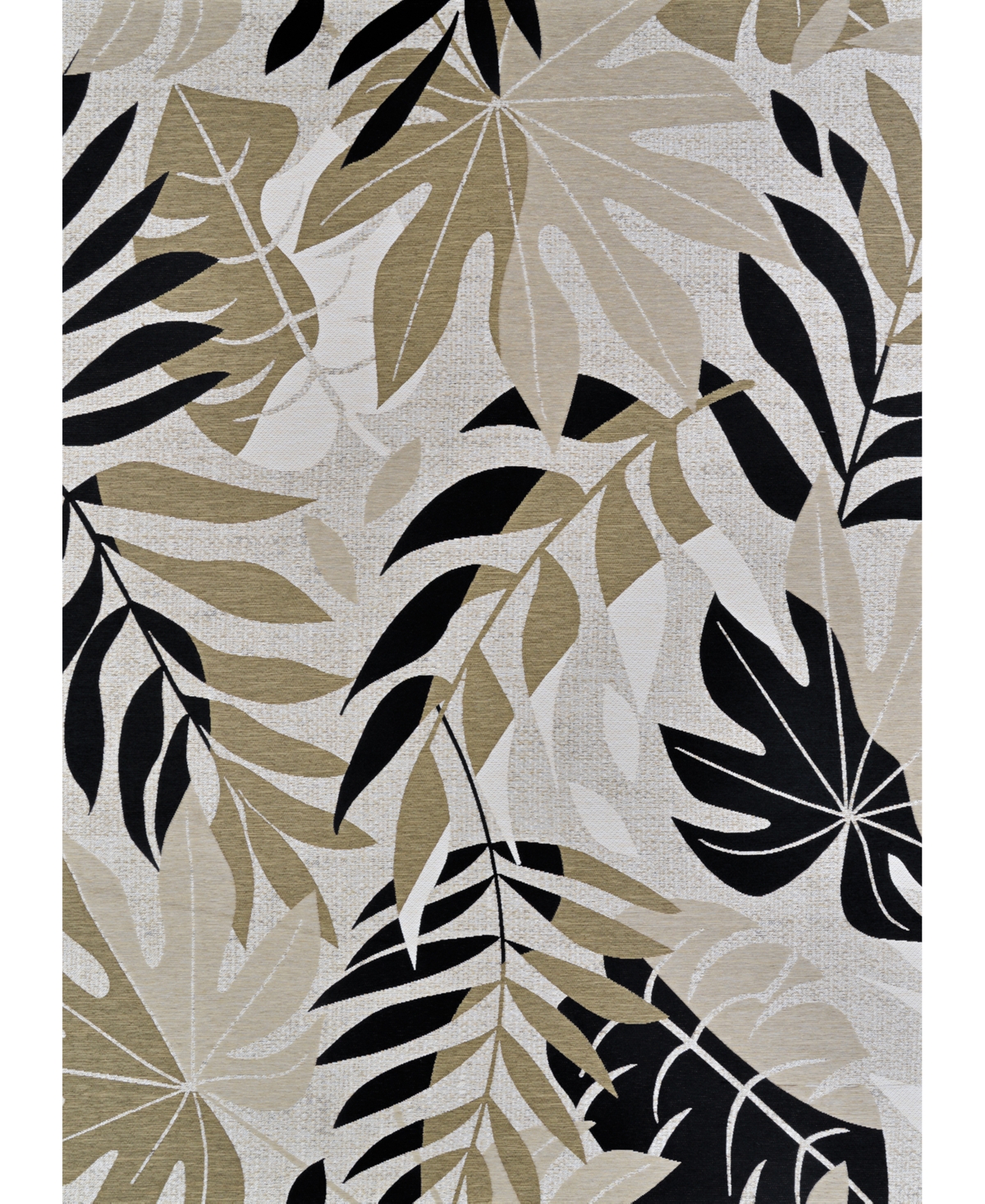 Couristan Dolce Aralia Naturals 4' X 5'10" Area Rug In Onyx