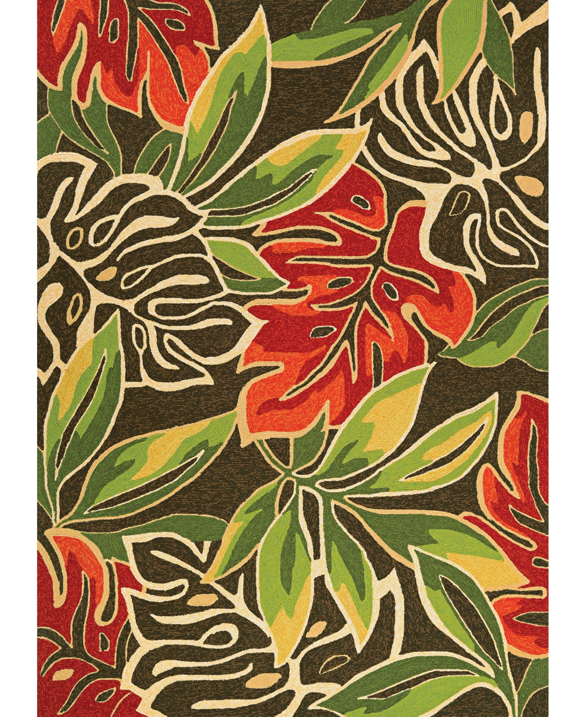 Couristan Covington Areca Palms 8' x 11' Area Rug - Brown, Moss