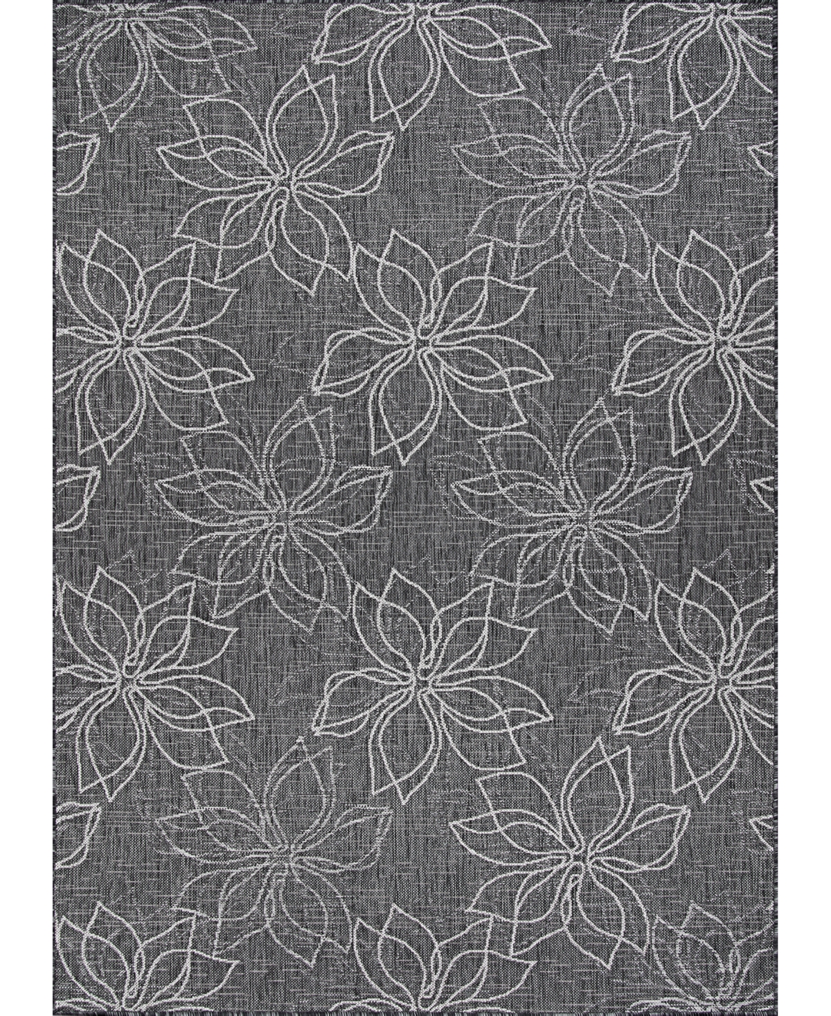 Couristan Charm Botanical 6'6" X 9'6" Area Rug In Gray