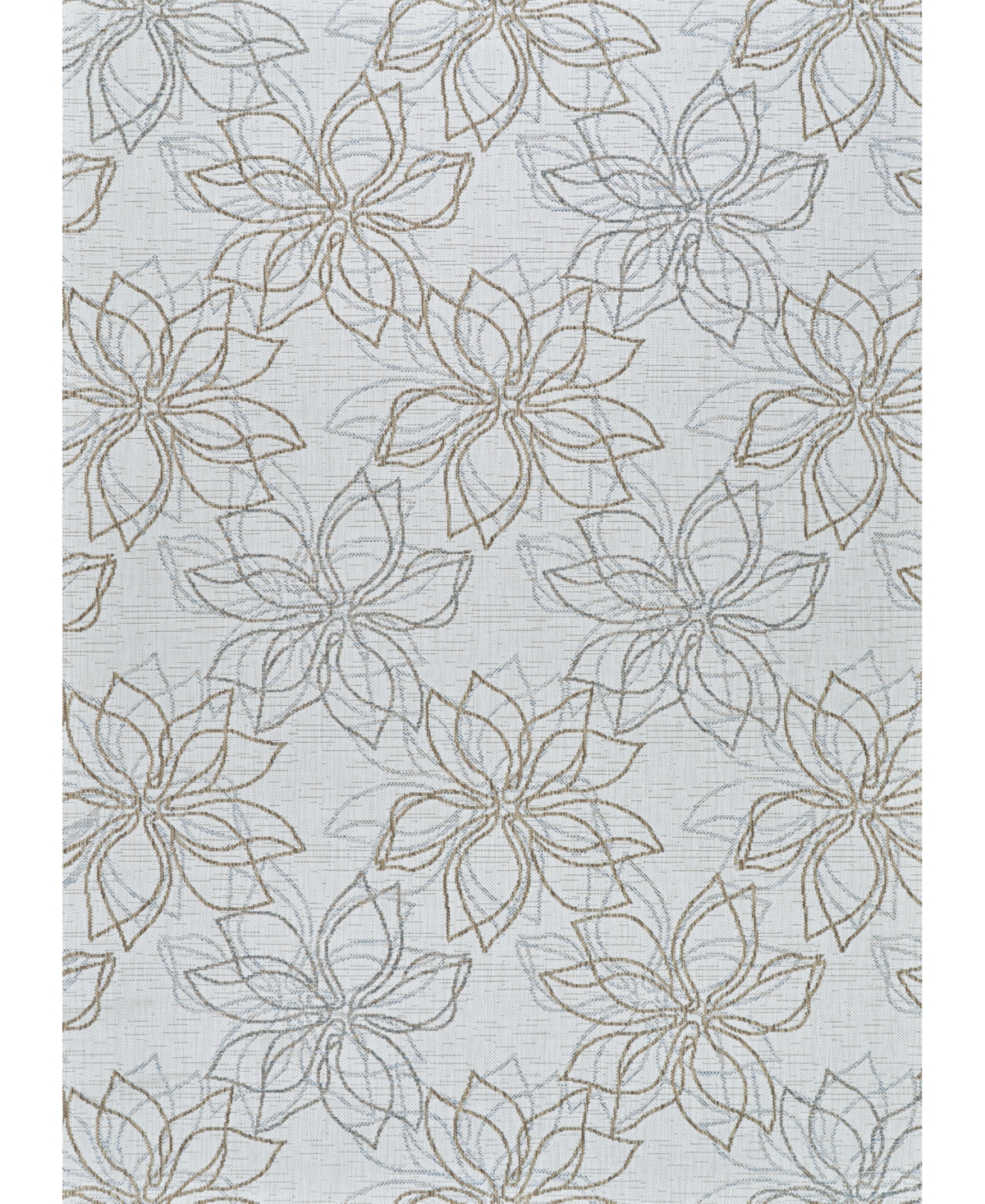 Couristan Charm Botanical 6'6in x 9'6in Area Rug - Sand, Beige
