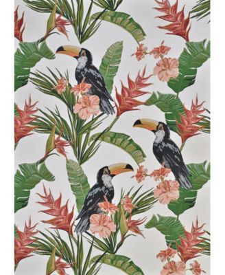 Couristan Dolce Toucans Area Rug In Ivory
