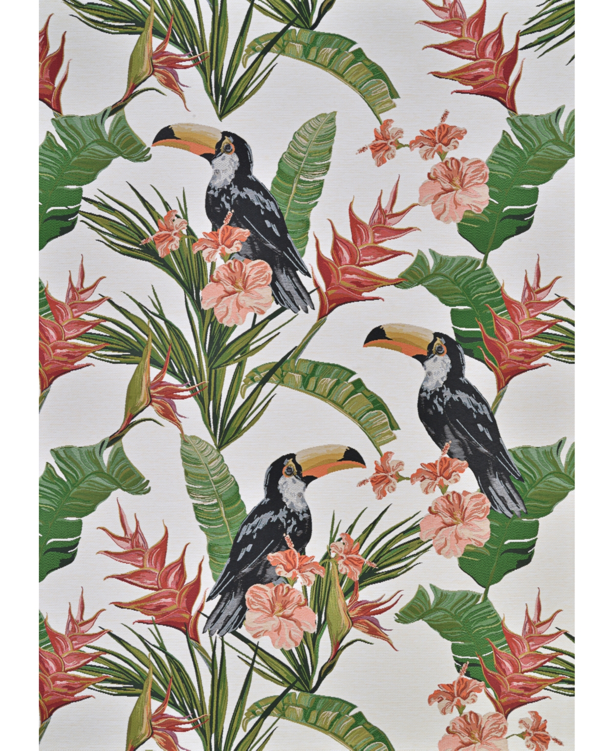 Couristan Dolce Toucans 2'3" X 3'11" Area Rug In Ivory