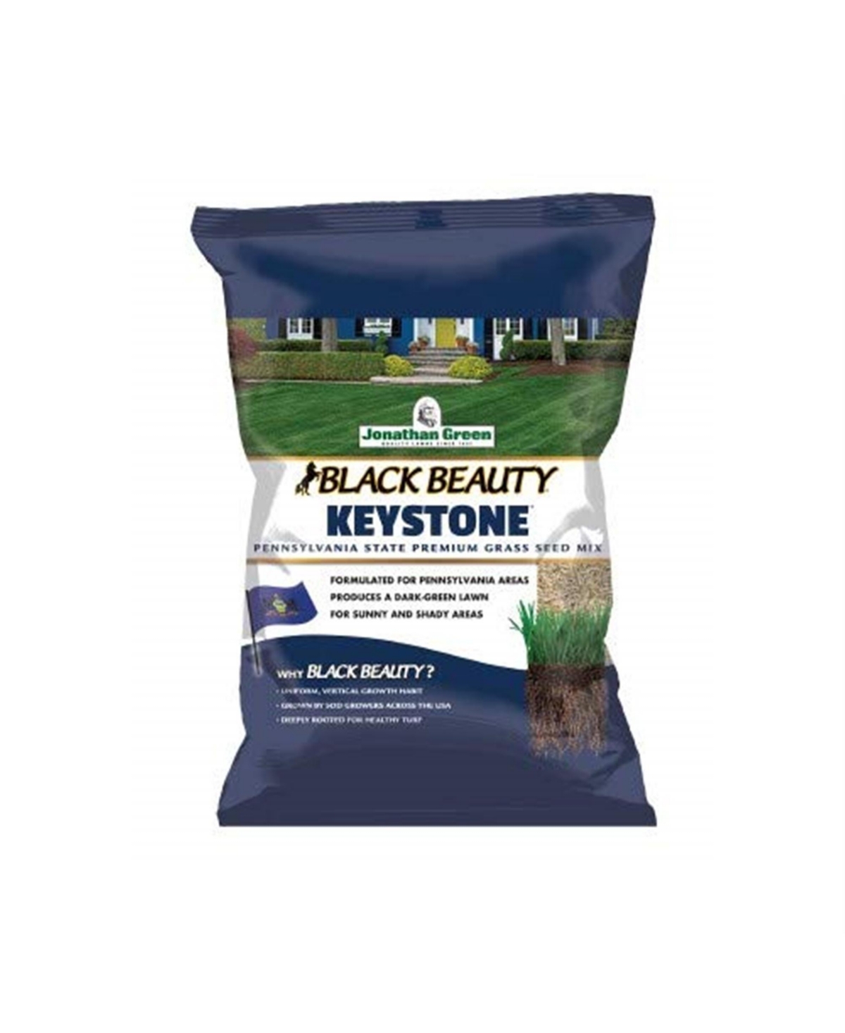 Black Beauty Keystone Pennsylvania Grass Seed Mix, 25# - Brown