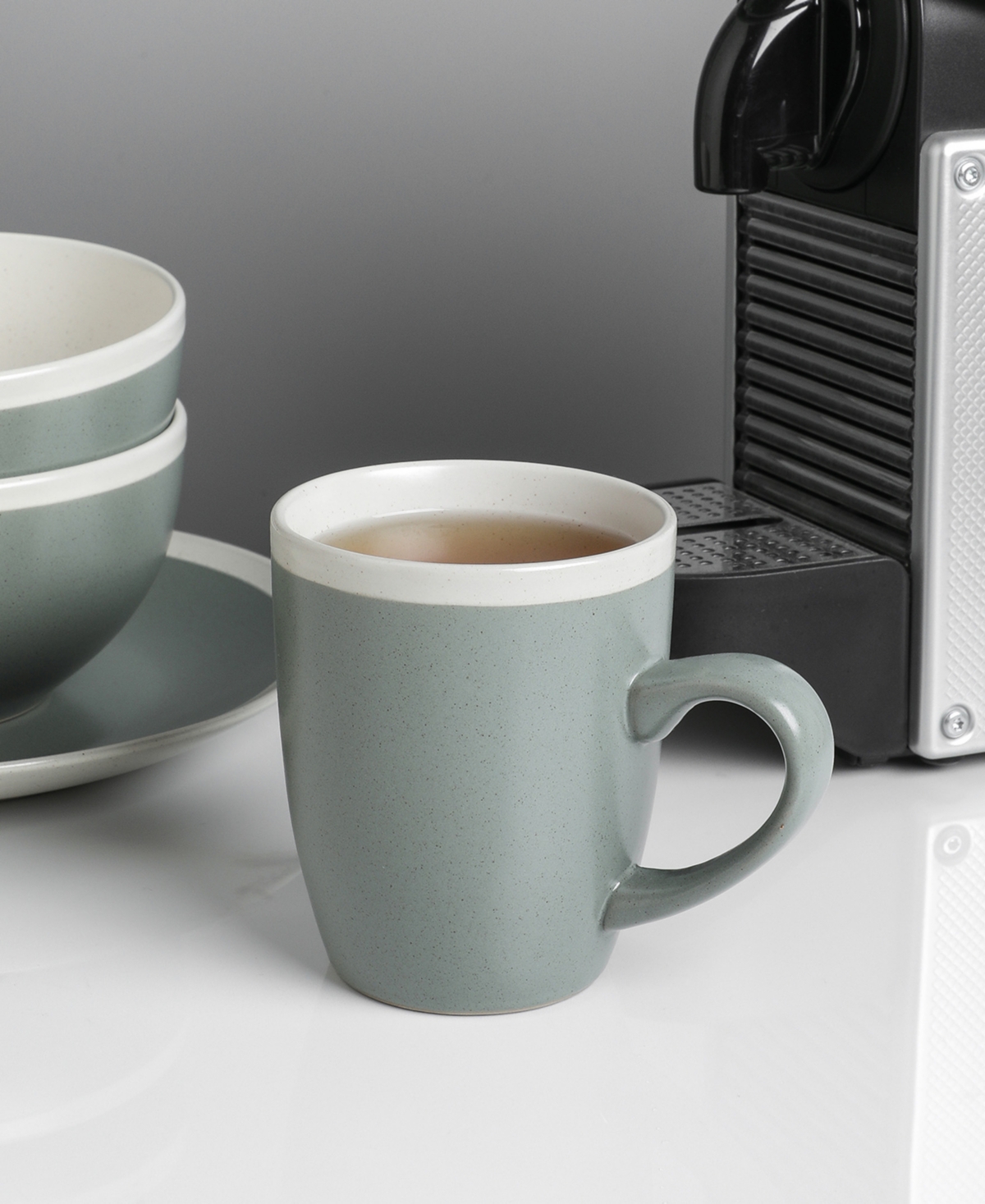 Stone Lain Serenity Pc. Dinnerware Set, Service For 4 - Green and Cream