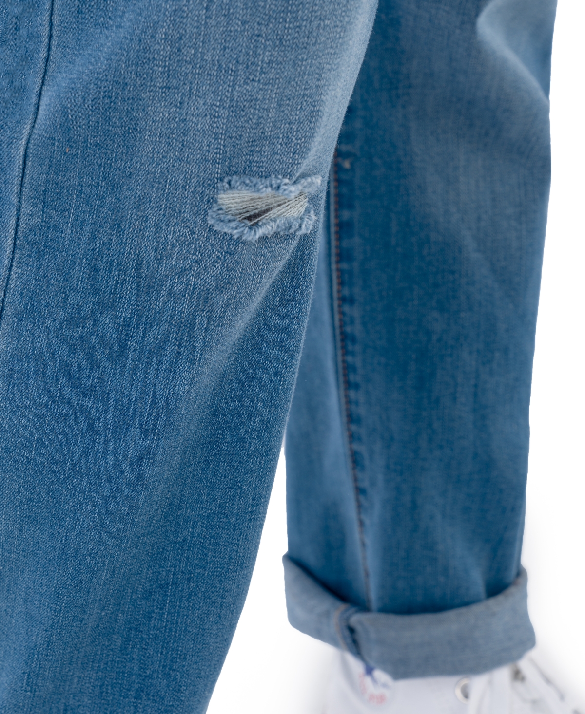 Levi's Big Girls Adjustable Waistband Girlfriend Denim Overalls - 452 C SKY