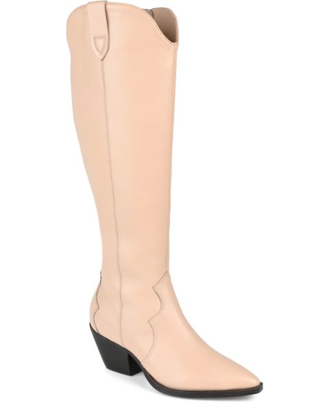 Женские ботинки Journee Signature Pryse Western Knee High, цвет: Телесный