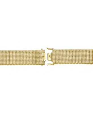 Women's 14K Gold Plated Cubic Zirconia Paved-Cuff Bracelet