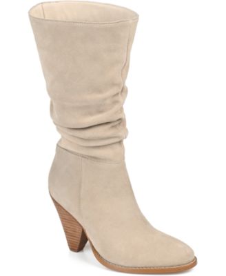 Slouch fashion cone heel boots