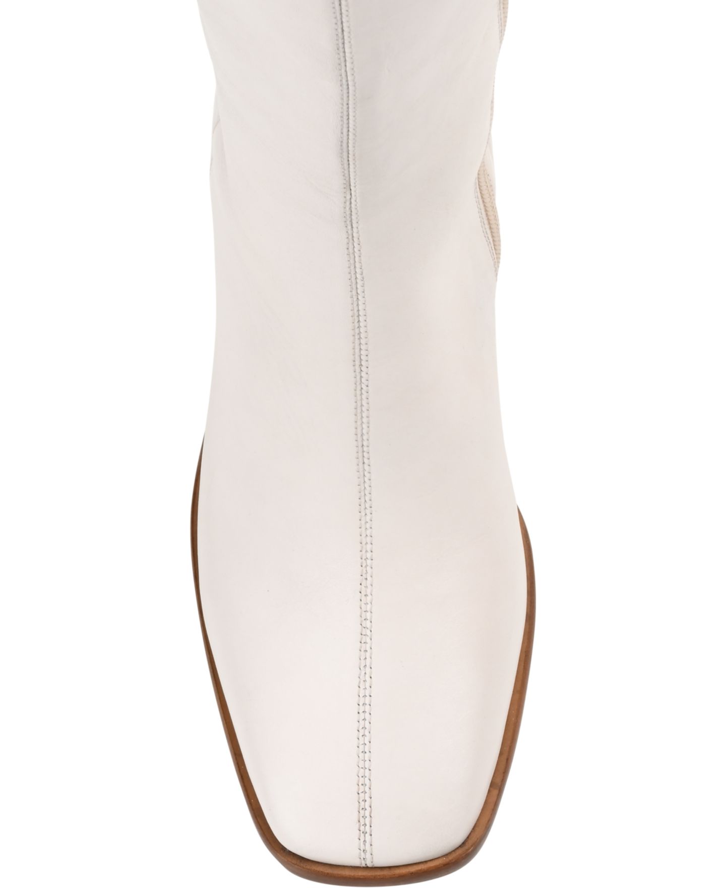 Женские ботинки Journee Signature Tamori Stacked Heel Knee High, цвет: Костяной — фото 4