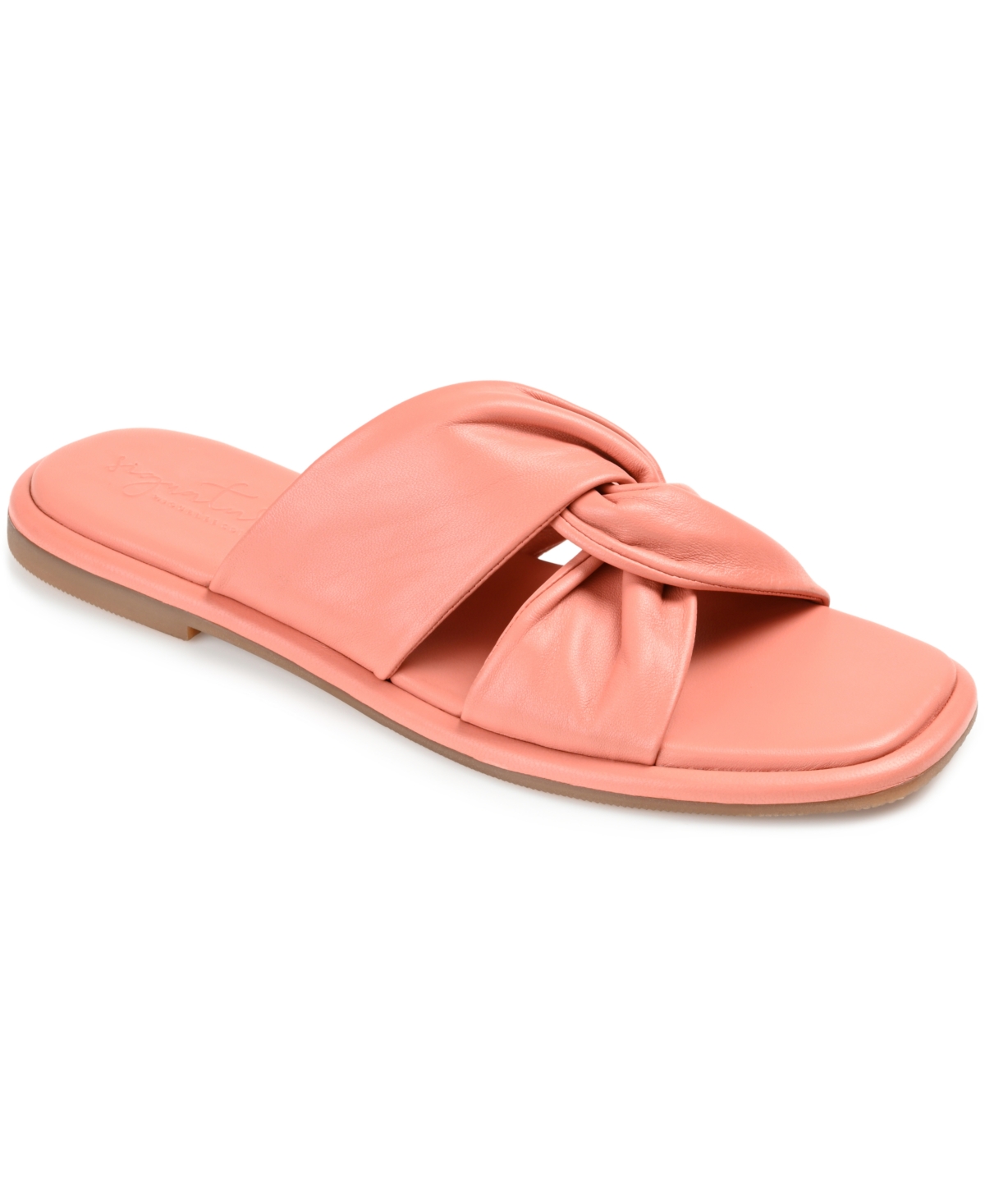 Journee Signature Kanndice Crisscross Slide Sandal In Clay