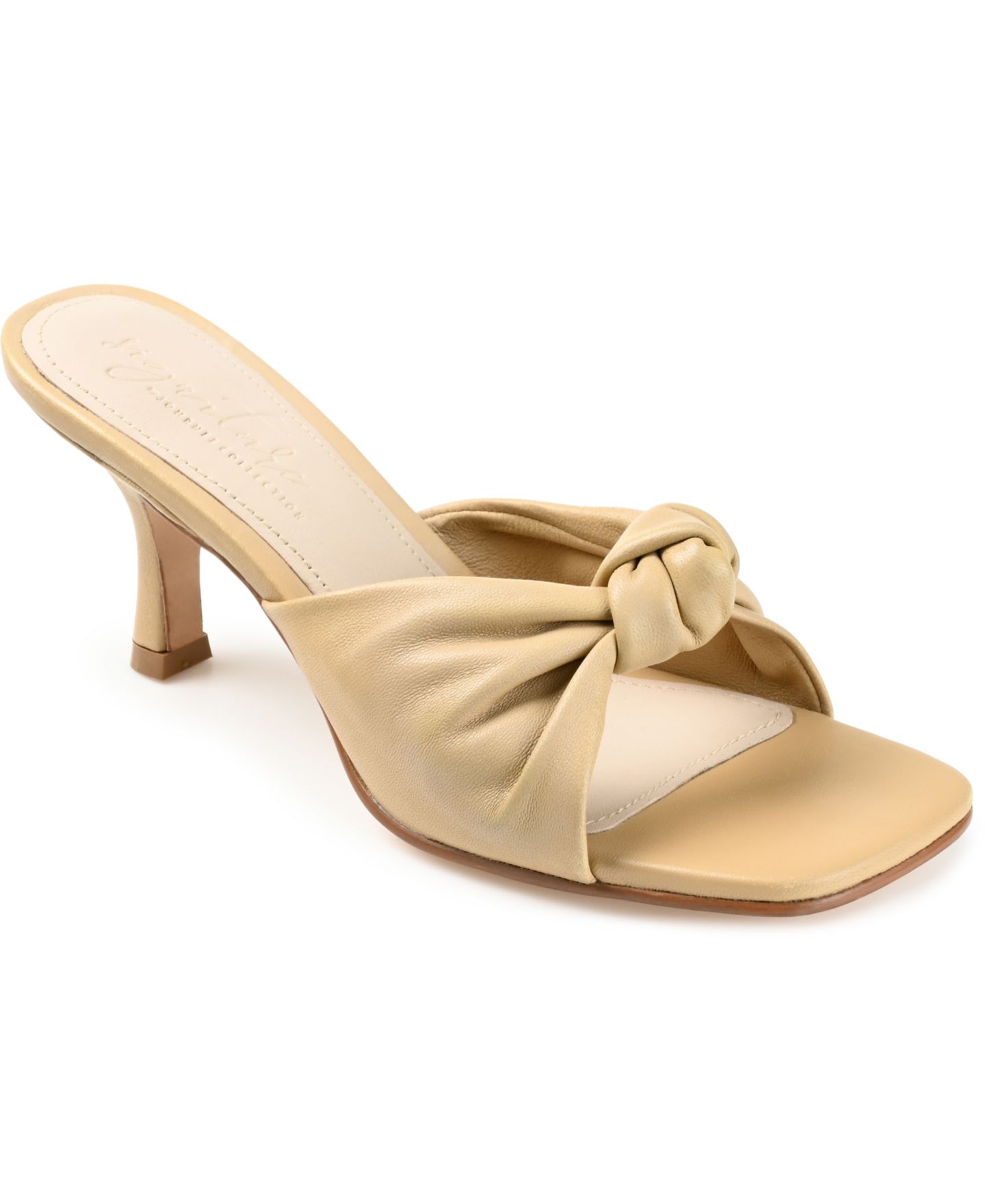 Женские сандалии Journee Signature Finlee Knotted Dress Sandals, цвет: Рыжевато-коричневый — фото 1