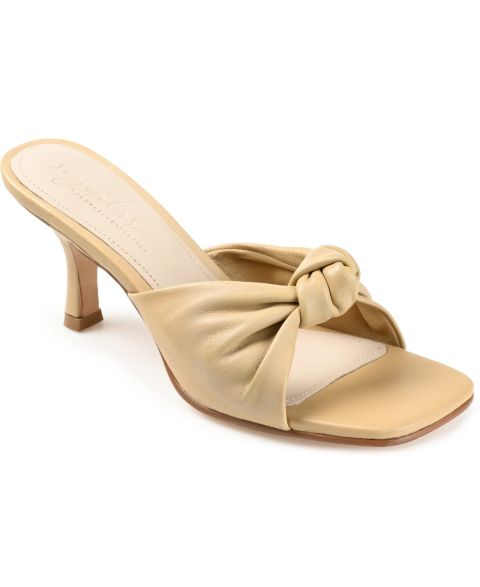 Женские сандалии Journee Signature Finlee Knotted Dress Sandals, цвет: Рыжевато-коричневый