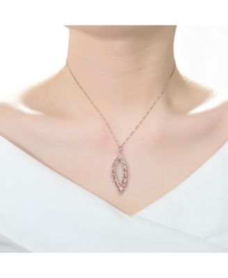 Elegant Sterling Silver Two-Tone Pendant Necklace