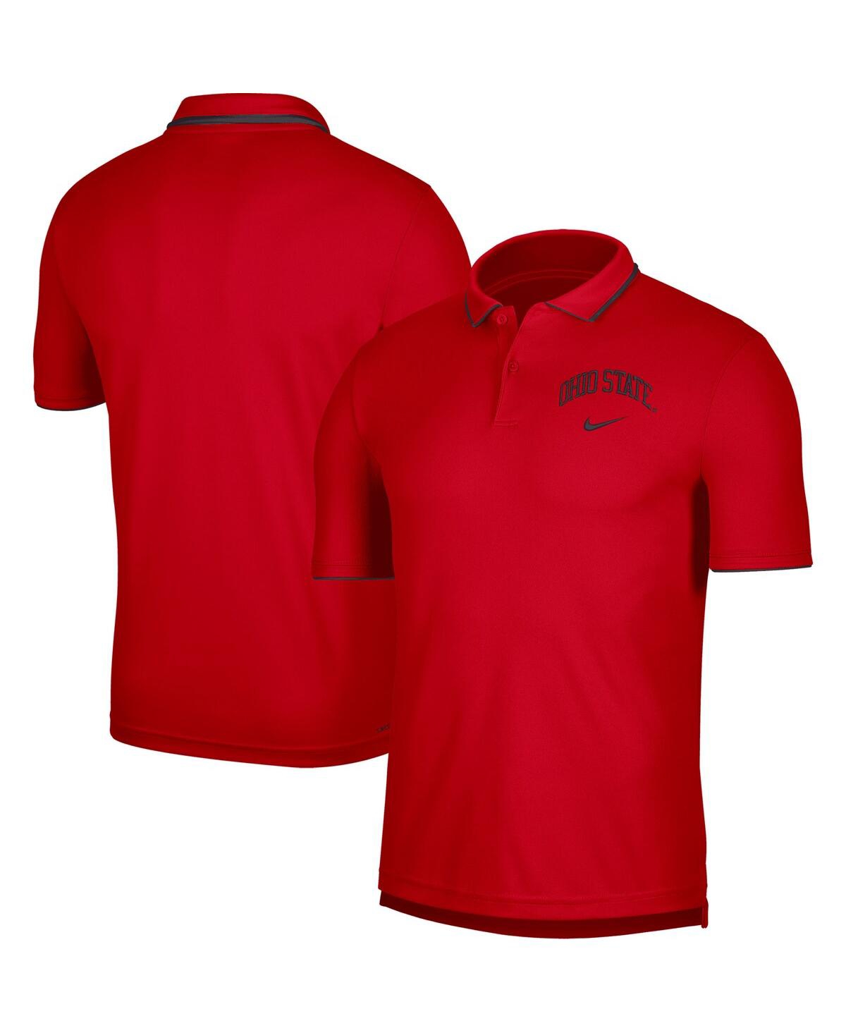 Men's Nike Scarlet Ohio State Buckeyes Uv Collegiate Team Performance Polo Shirt
