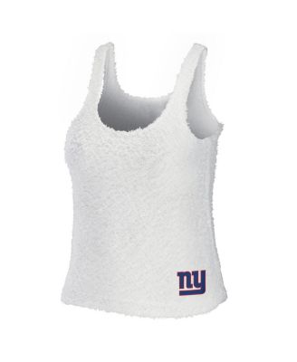 Women's Cream New York Giants Cozy Scoop Neck Tank Top Pants Sleep Set
