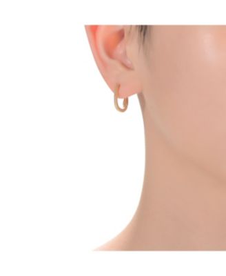 Delicate "U" Small Wave Design Hoop Earrings for Women