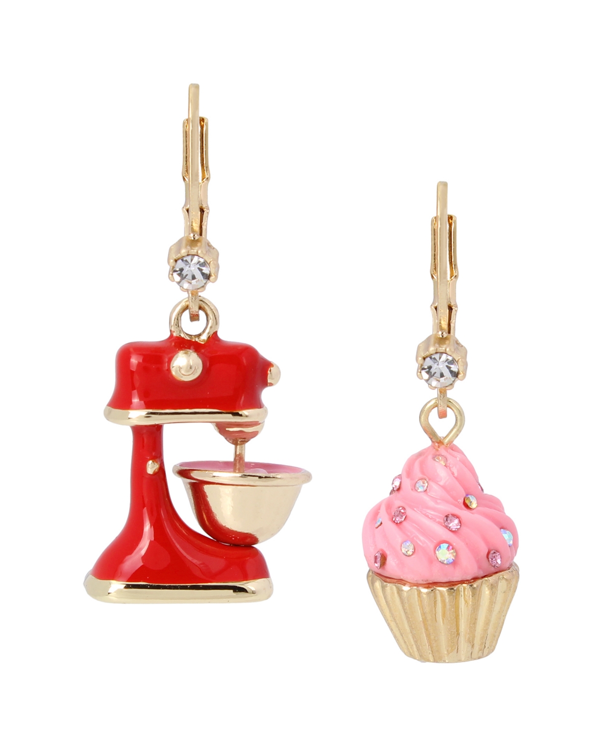 Betsey Johnson Cupcake Mismatched Earrings In Multi