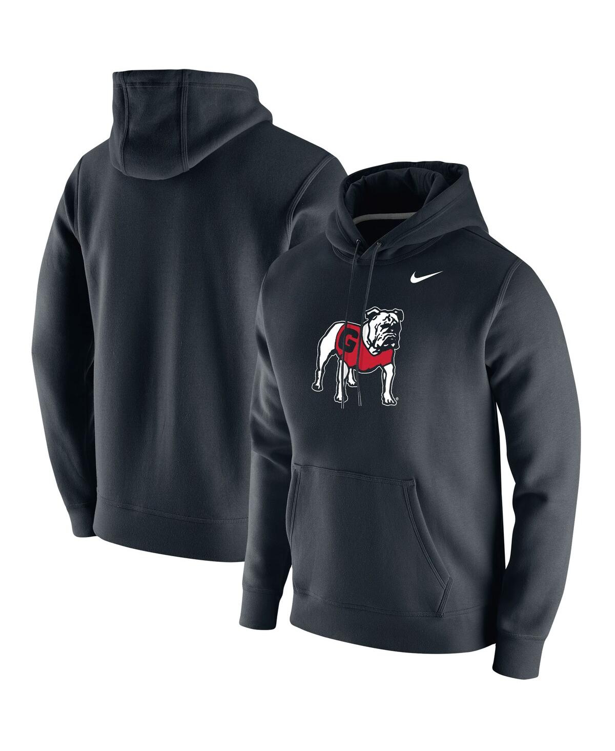 Shop Nike Men's  Black Georgia Bulldogs Vintage-like School Logo Pullover Hoodie