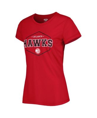 Women's Red, Black Atlanta Hawks Badge T-shirt and Pajama Pants Sleep Set