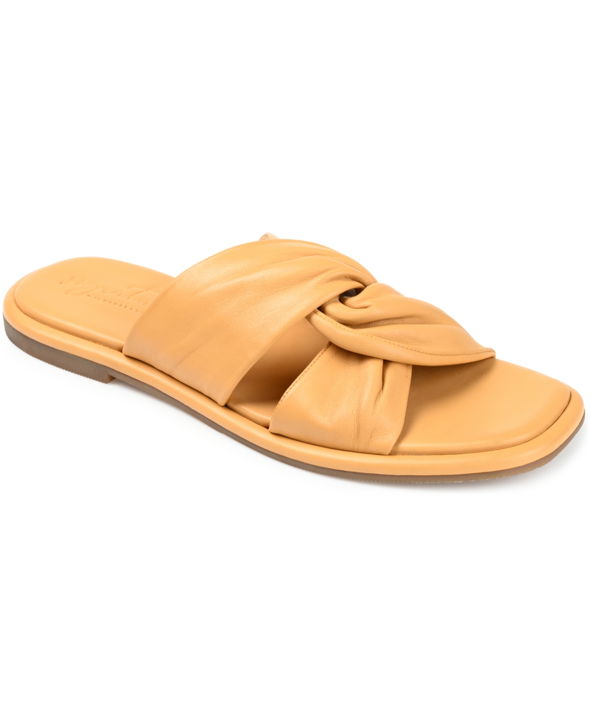 Shop Journee Signature Women's Kanndice Twisted Slip-on Sandals In Tan