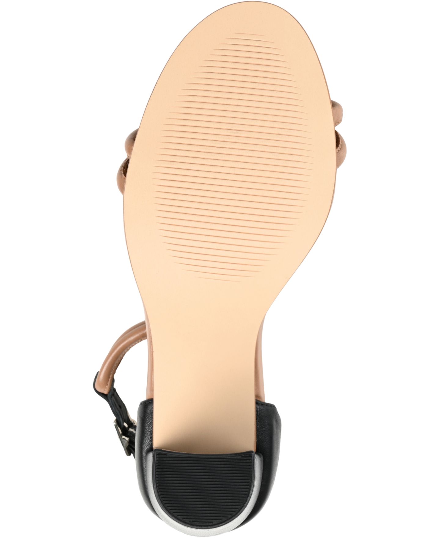 Женские сандалии Journee Signature Jettah Block Heel, цвет: Чёрный / Светло-коричневый — фото 5