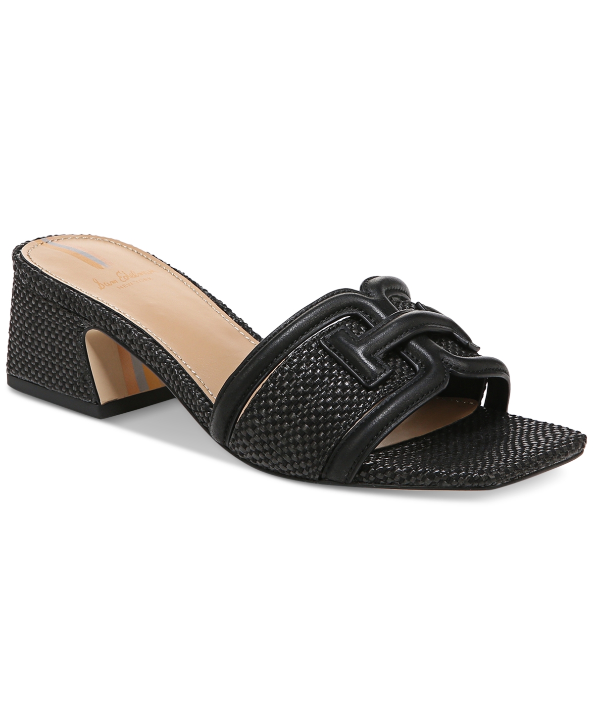 Shop Sam Edelman Women's Waylon Block-heel Slide Sandals In Black