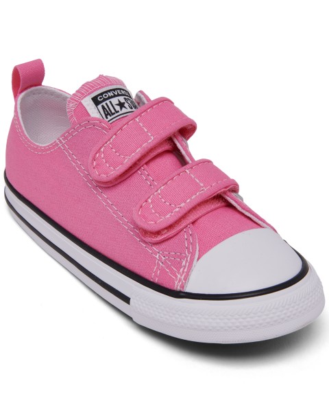 Детские кроссовки Converse Toddler Girls Chuck Taylor All Star 2V Ox Stay-Put Closure Casual Sneakers from Finish Line