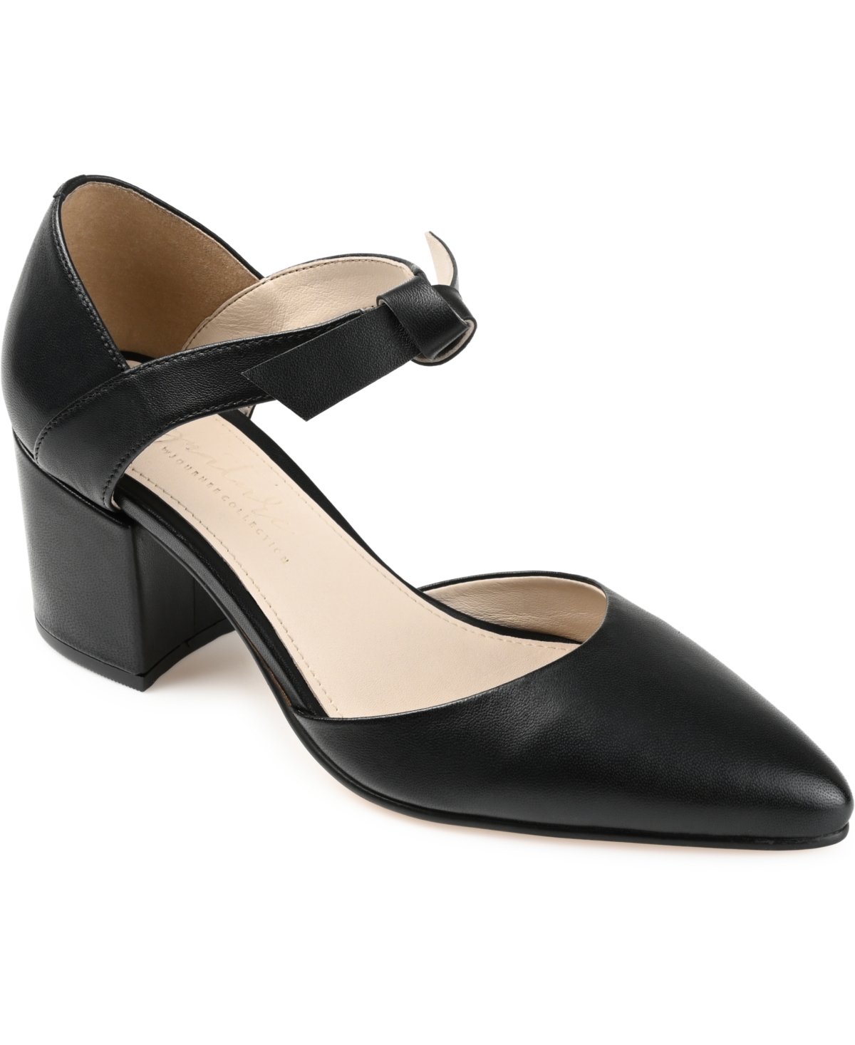 Women's Camille Pointed Toe Block Heel Pumps - Black