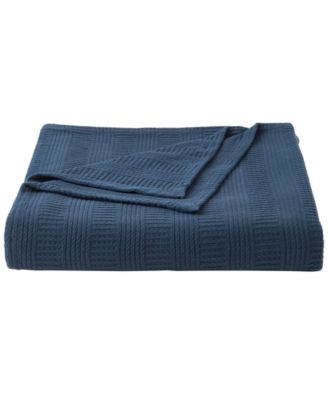 Nautica Rope Stripe Woven Cotton Blanket, Full/Queen