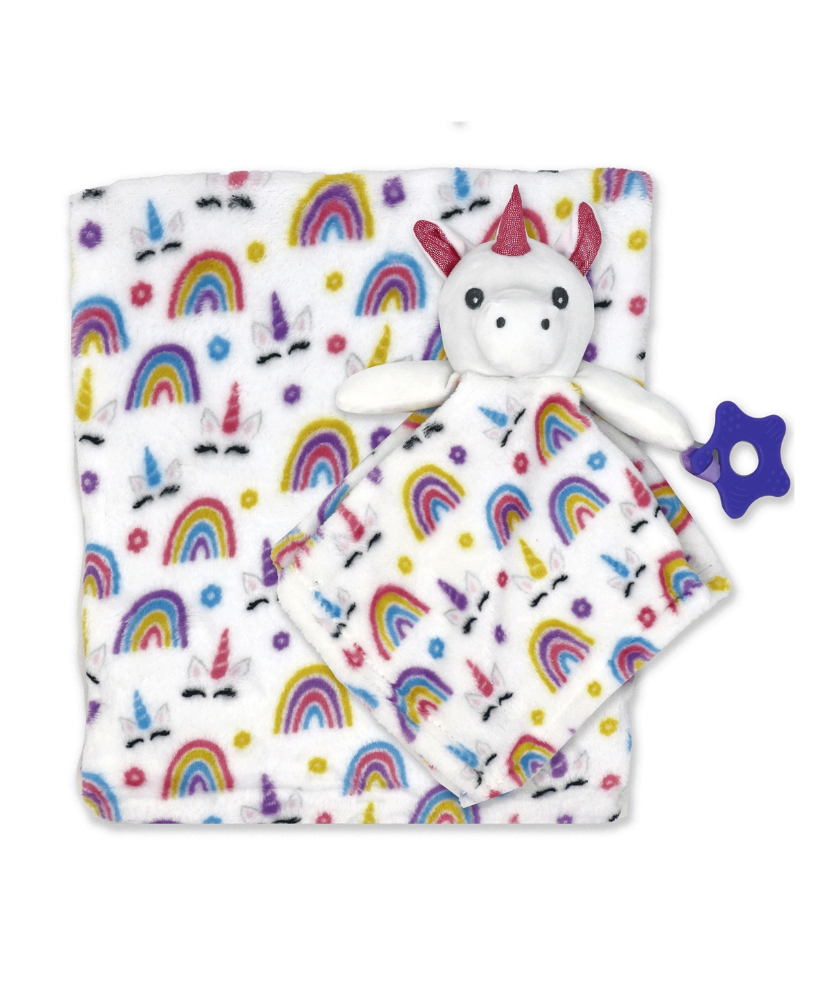3 Stories Trading Baby Boys Or Baby Girls Blanket, Nunu And Teether, 3 Piece Set In Multi