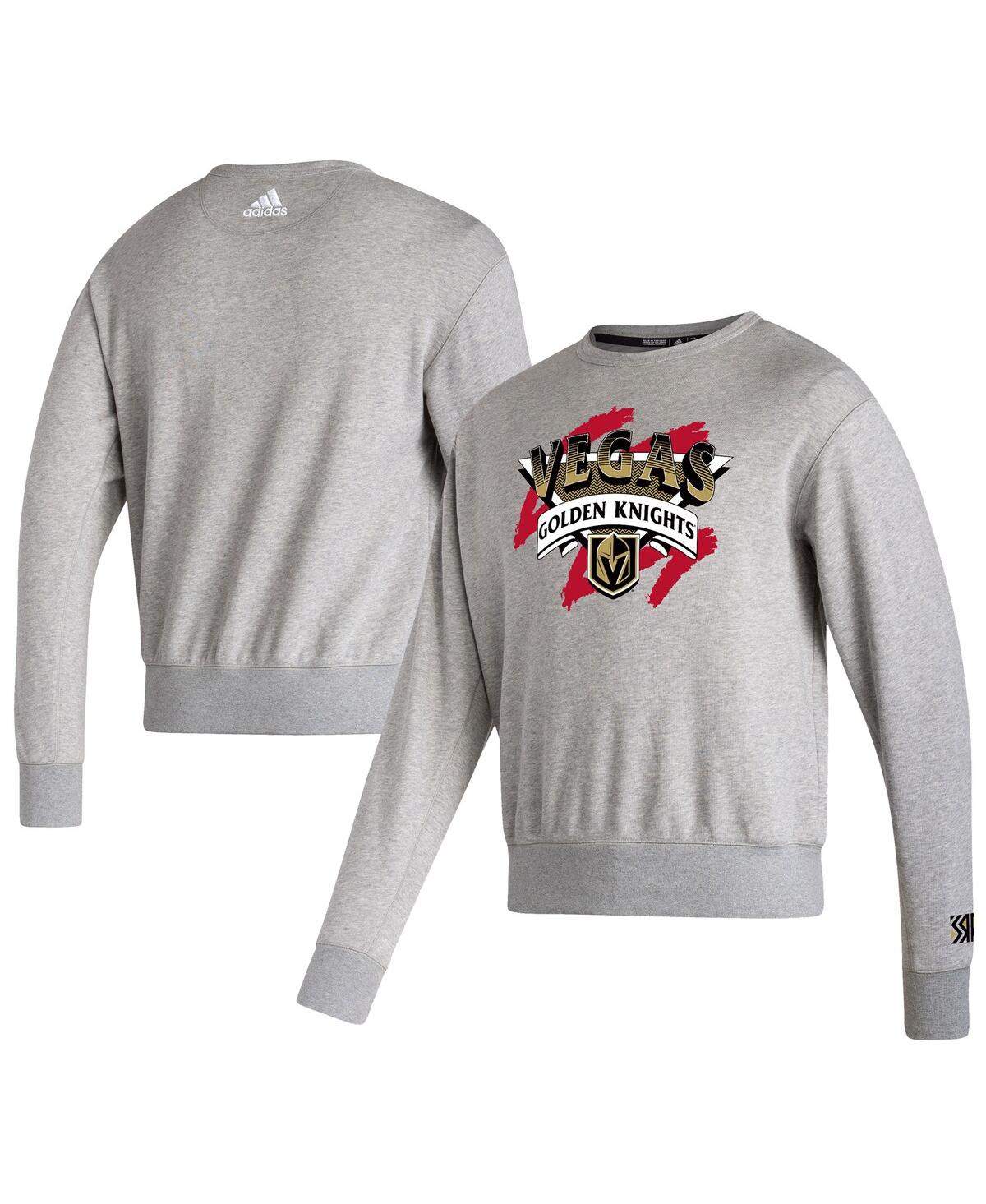 Shop Adidas Originals Men's Adidas Gray Vegas Golden Knights Reverse Retro 2.0 Vintage-like Pullover Sweatshirt