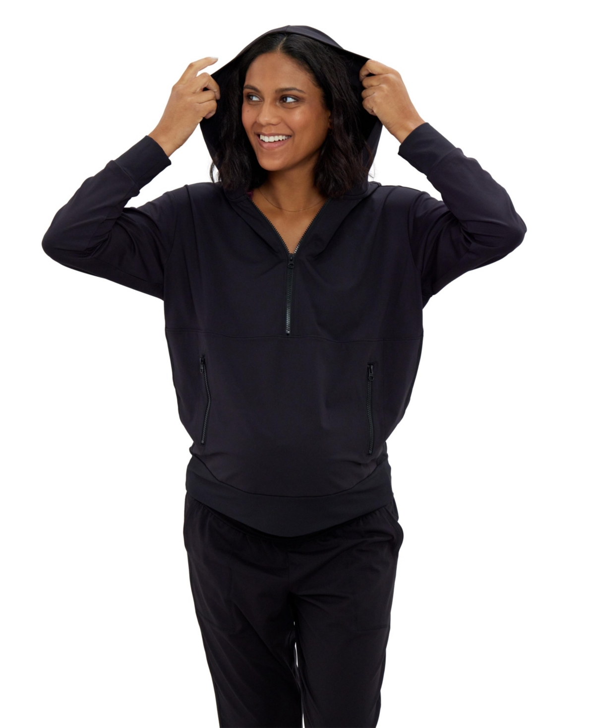 Ingrid + Isabel Women's Maternity Ultimate Nursing Pullover - Black