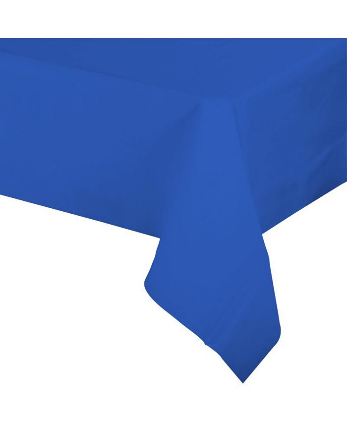 Smarty Had A Party 54" x 108" Navy Rectangular Disposable Plastic