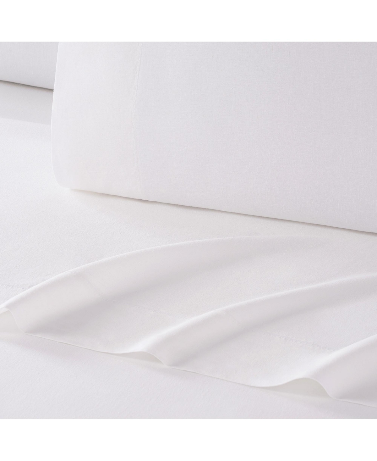 Aston and Arden Linen and Eucalyptus Lyocell Queen Sheet Set, 1 Flat Sheet, 1 Fitted Sheet, 2 Pillowcases, Classic Linen Look, Modern Tencel Linen Ble
