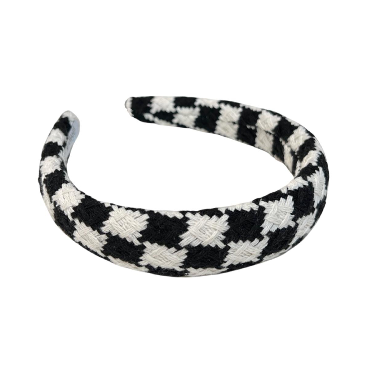 Headbands Of Hope Padded Headband - Checkered For Girls In Black