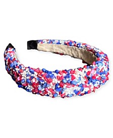 All That Glitters Headband - Red + Blue for Girls