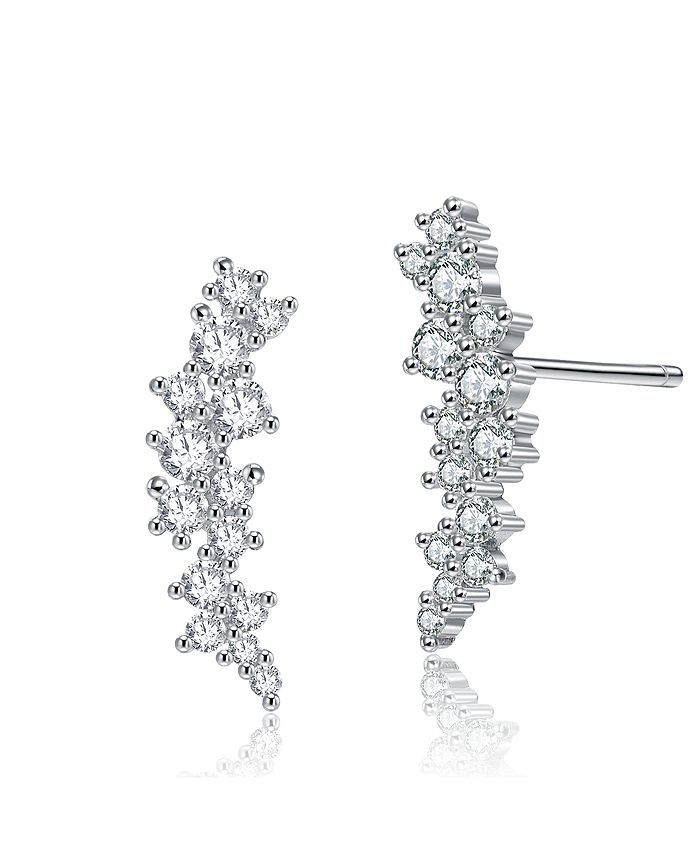 Genevive cheap silver earrings