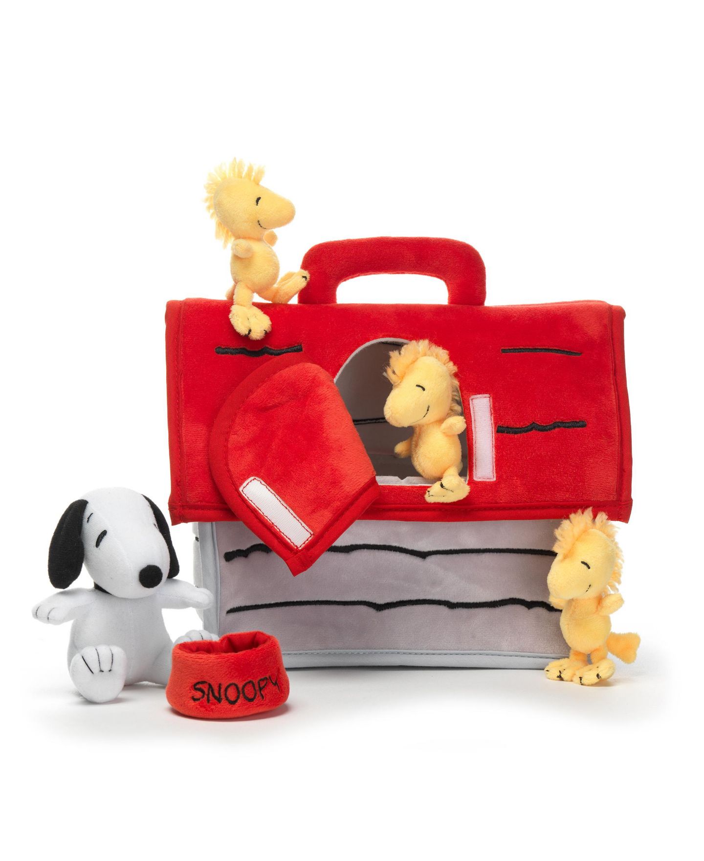 Детские мягкие игрушки Lambs & Ivy Classic Snoopy Interactive Plush Doghouse, 6-Piece Set, цвет: Разноцветный — фото 1