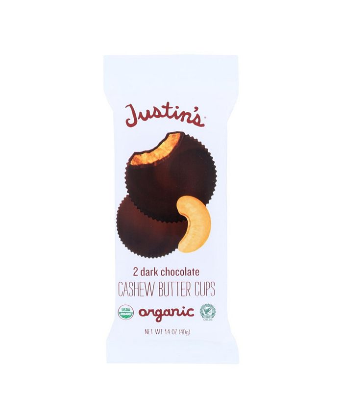 Justin's Nut Butter Cashew Butter Cups Dark Chocolate Case of 12