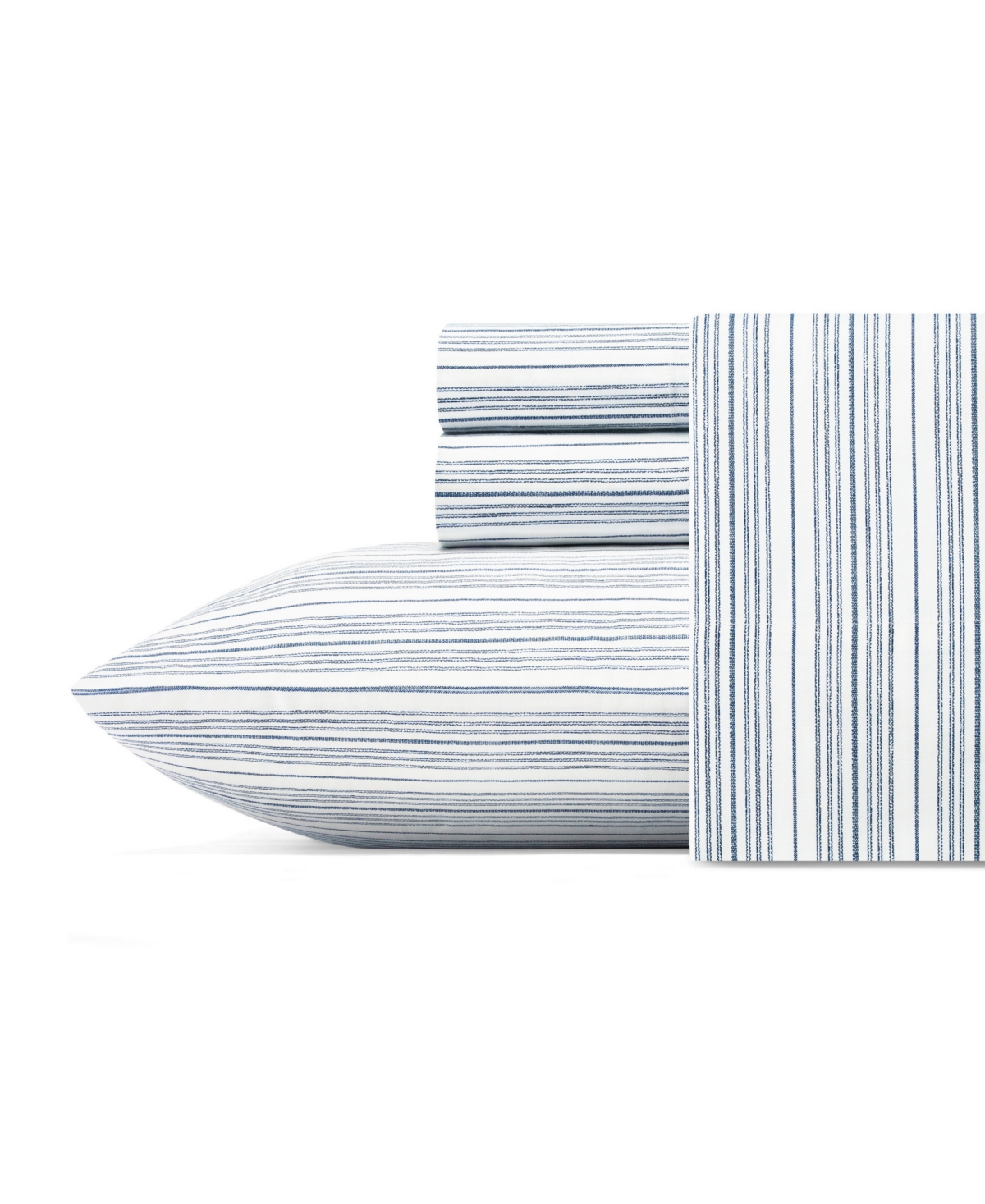Nautica Beaux Stripe Cotton Percale 3-Piece Sheet Set