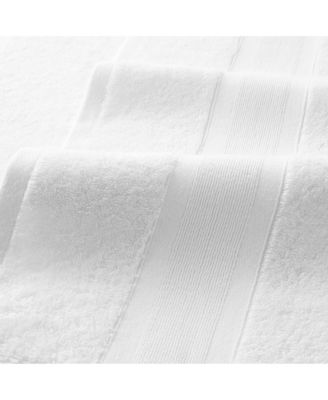 Aegean Eco-Friendly Recycled Turkish Bath Towels (2 Pack), 30x60, 600 GSM, Solid Color with Weft Woven Stripe Dobby, 50% Recycled, 50% Long-Staple Ring Spun Cotton Blend, Low-Twist, Plush, Ultra Soft